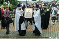 Мотокрестный ход привез в Хабаровск икону с мощами святого Александра Невского