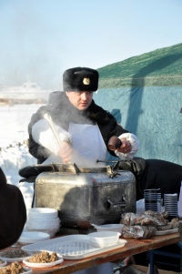 Праздник Богоявления на базе КАФ: полевая кухня от армейского спецназа