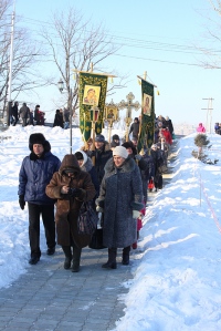 Крестный ход под «Славянку»: в Хабаровске отпраздновали Крещение Господне