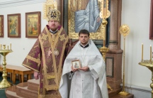 Митрополит Владимир совершил за Божественной литургией иерейскую хиротонию диакона Алексия Шарапы  30 сентября 2018 г