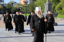 Митрополит Артемий возглавил Всенощное бдение в главном соборе края в сослужении семи архиереев 3 сентября 2022 года