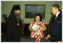 Посещение Хабаровской духовной семинарии Великой Княгиней М.В. Романовой (14 августа 2007 года)