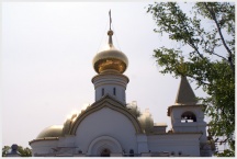 Звонница хабаровского храма прп. Серафима Саровского (17 мая 2008 года)
